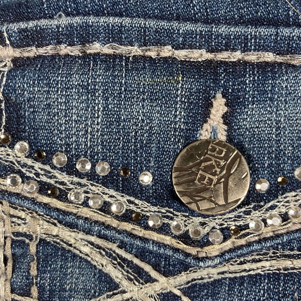 BKE Denim Sabrina 27 Boot Women Stretch Low Rise Blue Jeans Flip Pocket 28x33.5 - Picture 4 of 9